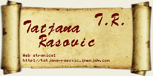 Tatjana Rašović vizit kartica